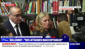 Proviseur menacé de mort à Paris: "Nous sommes extrêmement vigilants par rapport aux réseaux sociaux" déclare la ministre de l'Éducation nationale, Nicole Belloubet