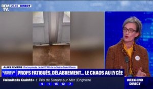 Alixe Rivière (porte-parole de la FCPE de la Seine-Saint-Denis), sur les établissements scolaires insalubres: "Les locaux c'est une chose, l'autre difficulté, c'est qu'il n'y a pas de professeur"