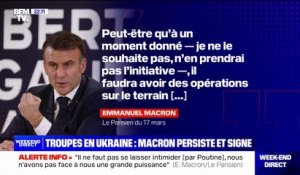 Guerre en Ukraine: Emmanuel Macron évoque à nouveau l'hypothèse d'"avoir des opérations sur le terrain"