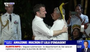 Brésil: Emmanuel Macron a remis la Légion d'honneur au chef Raoni, icone de la défense de l'Amazonie