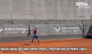 ATP - Monte-Carlo 2024 - Rafael Nadal déclare (encore) forfait : "Mon corps ne me le permet tout simplement pas"