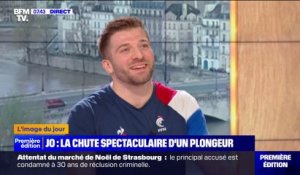 "J'avoue, la chute est marrante": Alexis Jandard, le plongeur qui a chuté au centre aquatique olympique, est sur BFMTV