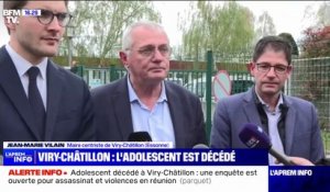 "Il y a des fous furieux qui disent que pour X raison, j'ai le droit d'enlever la vie": Le maire de Viry-Châtillon réagit au décès du collégien passé à tabac par plusieurs personnes cagoulées