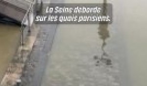 Paris : La Seine déborde sur les quais, le pic de crue attendu samedi #shorts