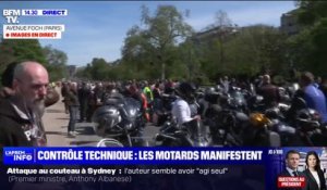 Contrôle technique obligatoire: manifestation des motards à Paris