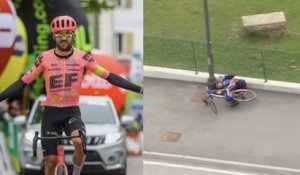 Cyclisme - Tour des Alpes 2024 - Simon Carr la 4e étape, Carr la 4e étape, Chris Harper sa terrible chute... et Juan Pedro Lopez toujours leader
