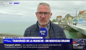 "C'est une épreuve dure à accepter, douloureuse" indique Jean-Luc Dubaele, maire de Wimereux, après la mort de cinq migrants dans la Manche