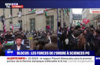 Blocus Sciences Po: "J'ai un peu de mal avec l'idée de demander un cessez-le-feu sans demander la libération des otages", affirme Samuel Lejoyeux, président de l'Union des étudiants Juifs de France