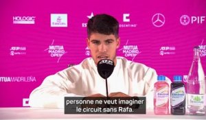 Madrid - Alcaraz : "Je ne veux pas imaginer le circuit sans Nadal"