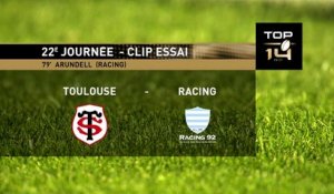 TOP 14 - Essai de Henry ARUNDELL (R92) - Stade Toulousain - Racing 92