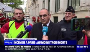 "Nous avons une pensée pour ces victimes": Laurent Nuñez s'est rendu sur les lieux de l'incendie qui a fait au moins 3 morts à Paris