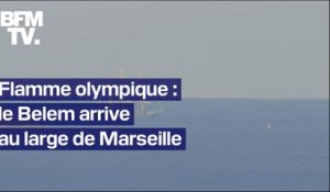 Les premières images du Belem au large de Marseille, avec la flamme olympique à son bord