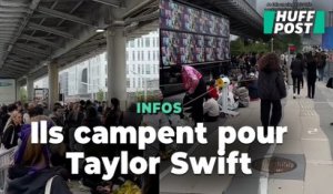 Les fans de Taylor Swift campent devant la Défense Arena en attendant le concert