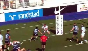 TOP 14 - Essai de Maxime MACHENAUD 2 (AB) - Racing 92 - Aviron Bayonnais