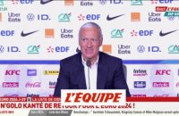 Didier Deschamps : « L'équipe de France sera plus forte avec Kanté » - Foot - Euro - Bleus
