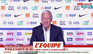 Didier Deschamps : « L'équipe de France sera plus forte avec Kanté » - Foot - Euro - Bleus