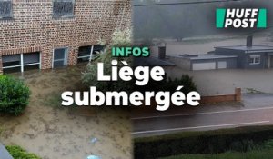 À Liège, les images angoissantes de la montée des eaux après des pluies torrentielles