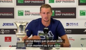 Rome - Zverev : "Je peux me remettre à rêver"