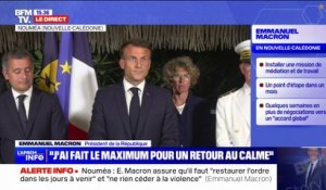 Nouvelle-Calédonie: "Les changements de ton de Mme Le Pen sont quotidiens et sur tous les sujets" estime Emmanuel Macron
