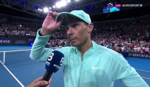Nadal, satisfait : "J'ai très bien joué, avec une grande détermination"