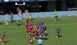 TOP 14 - Essai de Vincent RATTEZ (LOU) - Montpellier Hérault Rugby - LOU Rugby