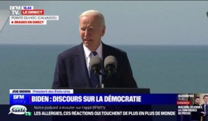 Joe Biden rend hommage aux Rangers américains venus à la Pointe du Hoc