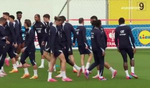 Les Bleus à l'entraînement, à cinq jours de France-Autriche