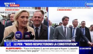 Marine Le Pen: "À un moment donné ou l'autre de la campagne, il y aura un déplacement commun entre Jordan Bardella et Éric Ciotti"