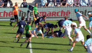 TOP 14 - Essai de Alexis BERNADET (MHR) - Aviron Bayonnais - Montpellier Hérault Rugby