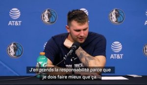 Dallas - Doncic : "Je prends la responsabilité de cette défaite"