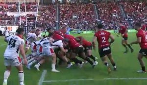 TOP 14 - Essai de Teddy BAUBIGNY (RCT) - RC Toulon - LOU Rugby