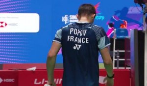 Le replay du 1/4 finale de Christo Popov - Badminton - Open de Singapour