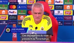 Fenerbahçe - Mourinho : "Le vice-président ? Croyez-le ou non, je ne sais pas qui il est"