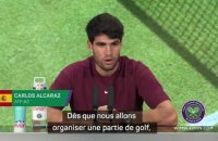 Wimbledon - Alcaraz lance un défi golf à Tom Holland