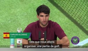 Wimbledon - Alcaraz lance un défi golf à Tom Holland