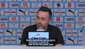 Marseille - De Zerbi n'a pas de recette pour battre le PSG à part “jouer avec nos qualités”