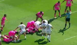 TOP 14 - Essai de Kyllian RINGUET (USM) - Stade Français Paris - US Montauban