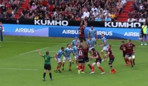 TOP 14 - Essai de Clement VERGE (ST) - Stade Toulousain - USA Perpignan