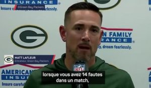 Packers - LaFleur regrette le trop grand nombre de fautes, une défaite difficile pour Love