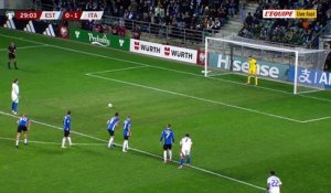 Le penalty stoppé de Mateo Retegui avec l'Italie - Foot - Qualif. Coupe du monde