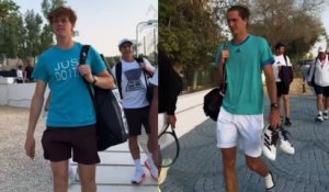 Tennis - Six Kings Slam 2025 - Jannik Sinner, Alexander Zverev et Stefanos Tsitsipas à l'entraînement à Riyad !