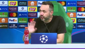 De Zerbi : « En première mi-temps, il n'y avait qu'une équipe sur le terrain » - Foot - Ligue des champions