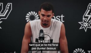 Spurs - Wembanyama, intraitable : "Se faire dunker dessus fait partie du jeu"