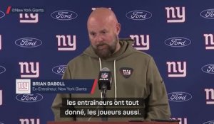 Giants - Daboll viré après 4 défaites de suite : “C’est douloureux”