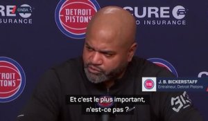 Pistons - Bickerstaff : “Le courage, la résilience de Cunningham nous a conduit à la victoire”