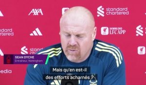 Nottingham - Dyche : "J'ai dit aux joueurs : on ne fait pas de passes aujourd'hui!"