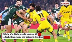 Réduite à 14 dès la première minute à Pau, La Rochelle enchaîne une troisième défaite en Top 14 - Rugby - Top 14