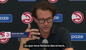 Hawks - Quin Snyder : "Une victoire sur la persévérance"