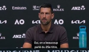 Open d'Australie - Djokovic : “J’espère le 25ème titre, mais 24 n’est pas un mauvais chiffre !”