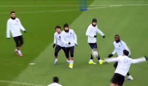 Joao Neves, Fabian Ruiz et Achraf Hakimi présents à l'entraînement avant Newcastle - Foot - Ligue des champions
